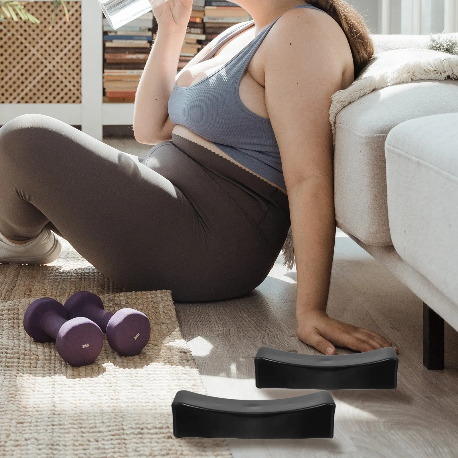 

Комплект из 4 прочных подставок для гантелей из полипропилена, нескользящие держатели для гантелей, оборудование для спортзала