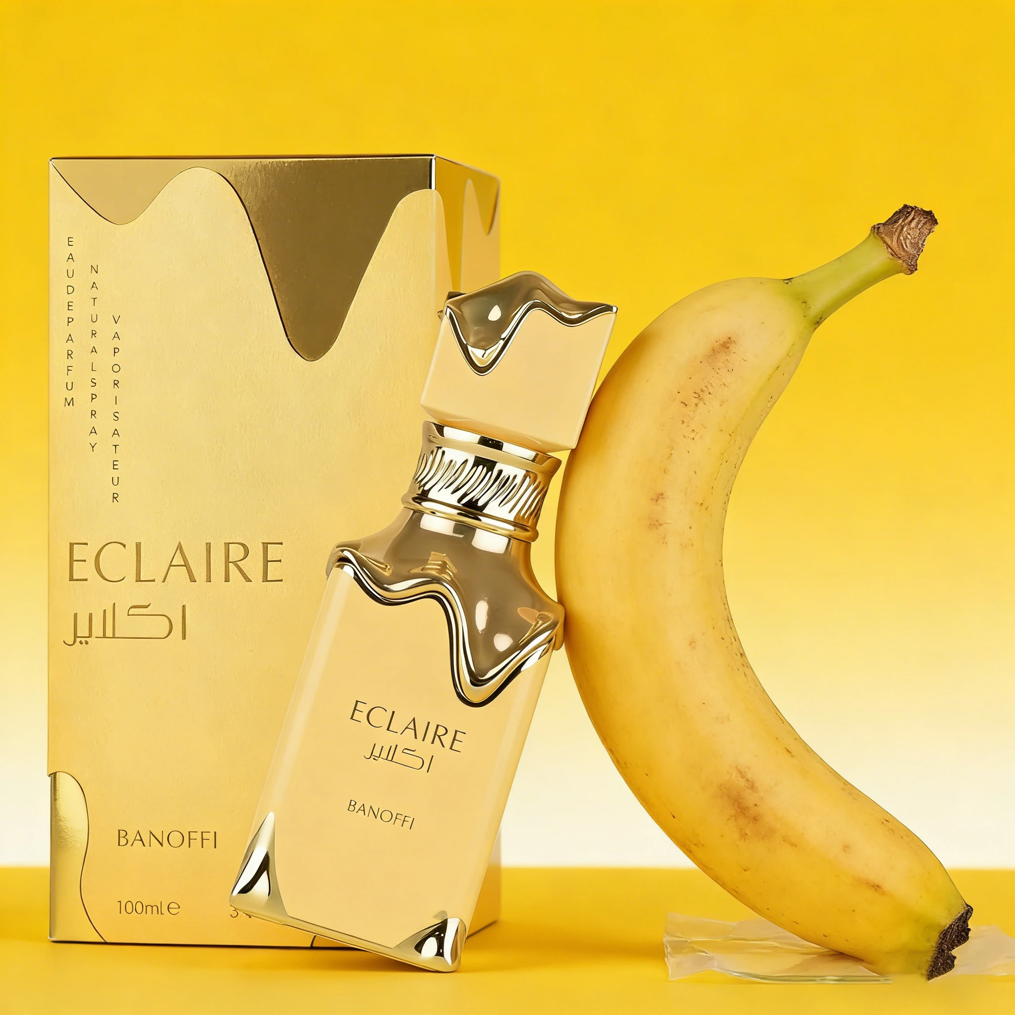 

Latta 'fa Eclaire Banoffi New Women's perfume spray, banana flavor, sweet spray, 3.4oz 100ml, lasting fragrance, suitable for an