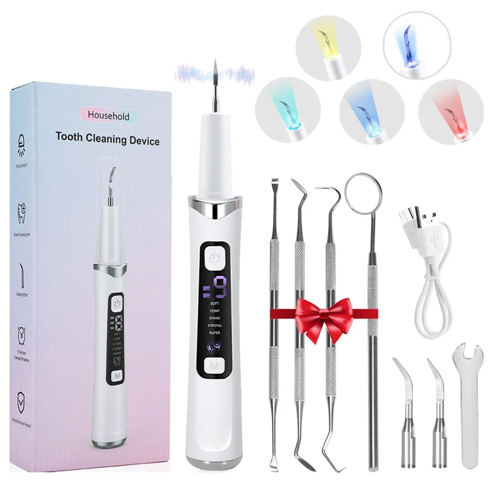 

Ультразвуковой очиститель зубов, светодиодный красочный свет, средство для удаления зубного налета, электрический зубной скалер, средство для удаления зубного камня, чистка зубов