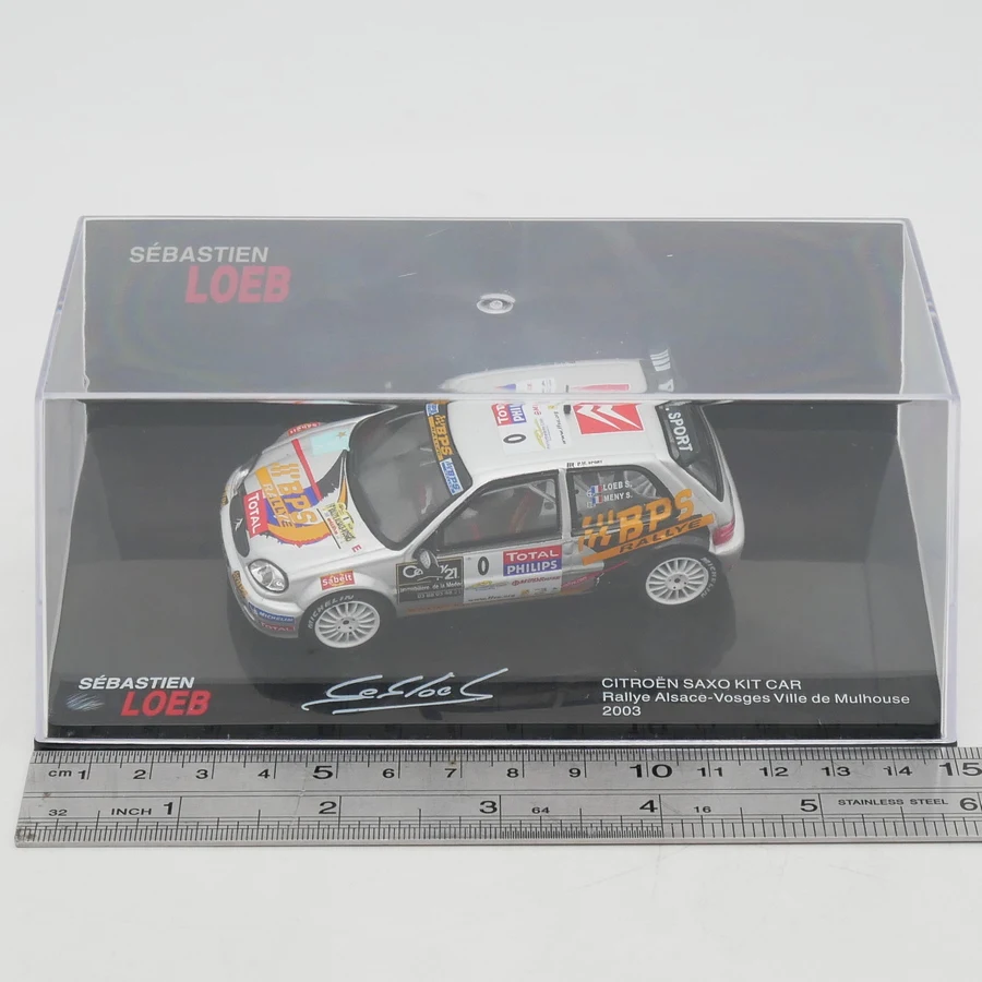 Ixo 1:43 Scale Diecast Alloy Citroen Saxo Loeb WRC 2003 Toys Cars Model Classics Nostalgia Adult Gifts Souvenir Static Display