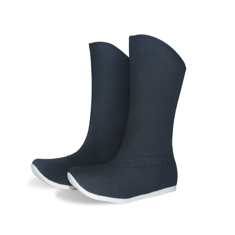 anime mod oz u shi LAN Wang en Wei W U lijn cosplay schoenen zwarte laarzen mannen Chinese traditionele Hanfu retro prop oude laarzen