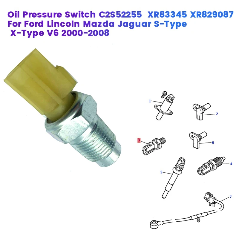 Car Oil Pressure Switch Sensor C2S52255 For Ford Lincoln Mazda Jaguar S-Type X-Type V6 200-2008 XR83345 XR829087