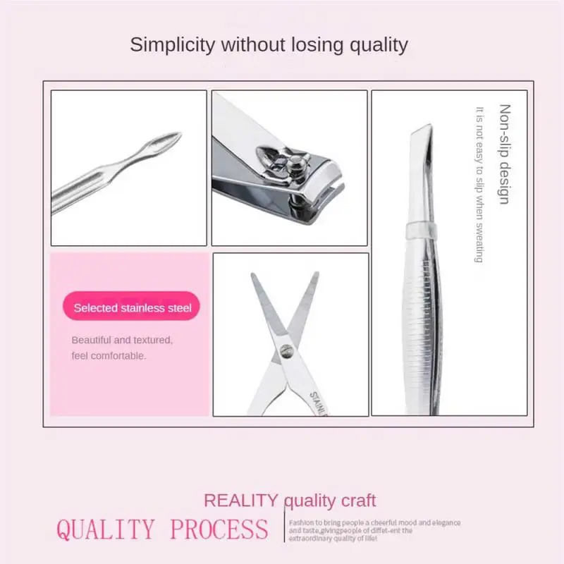 Eyebrow Clip Cartoon Easy To Clean Durable Multiple Uses Portable Beauty Products Beauty Manicure Set Stainless Steel Scissors