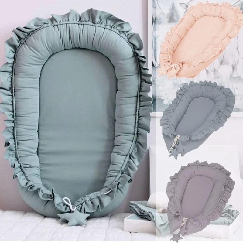 سرير J15U لحديثي الولادة سرير محمول للسفر في السرير للرضع، سرير نوم ناعم ومريح من القطن