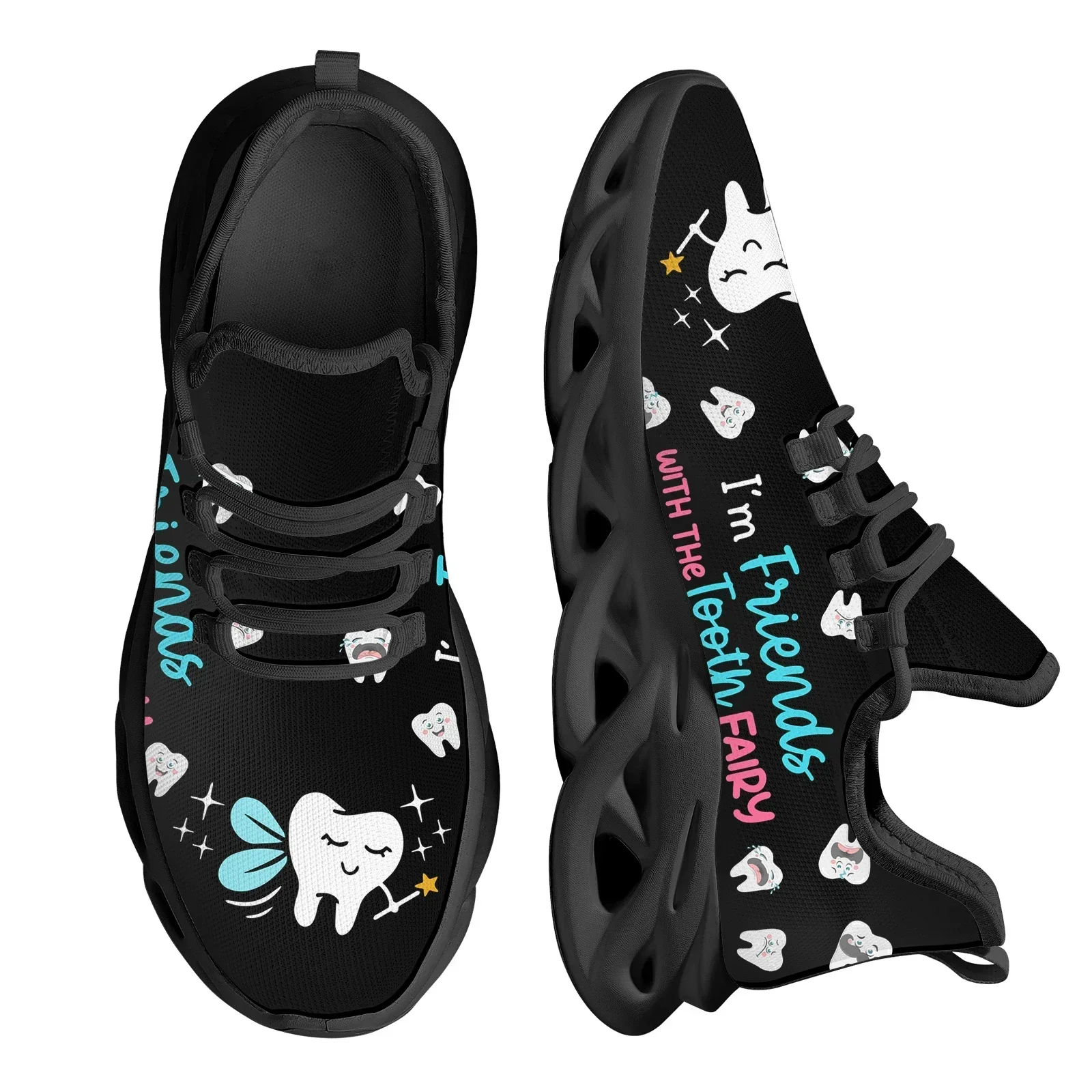 

Dental Assistant Sneakers Women's Running Shoes Lightweight Lace-up Platform Shoes for Female Non-Slip Jogging 2023