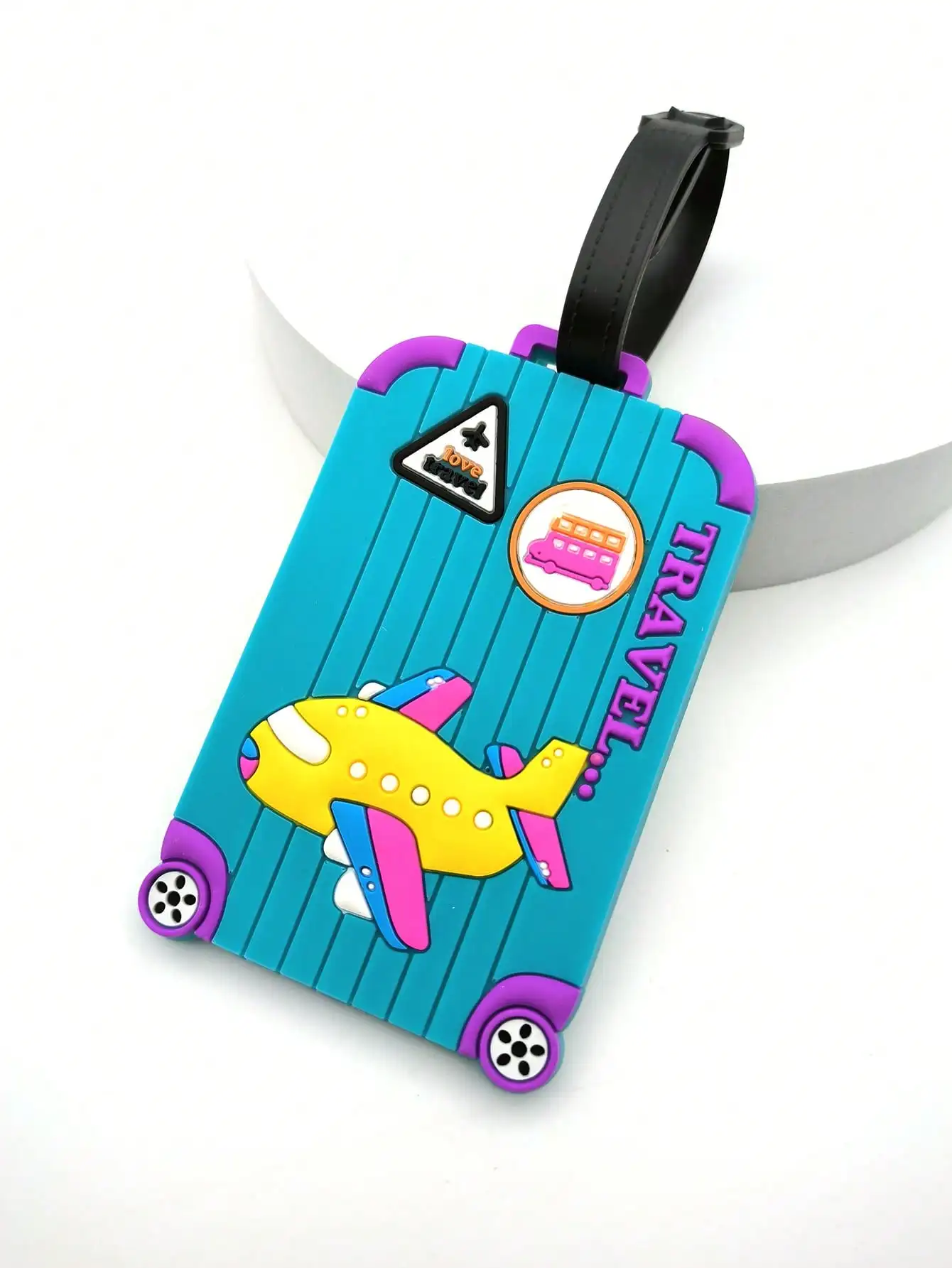 1PCS Creative Aircraft Multi color Luggage Tag Airport Tag Travel Essential Loss Prevention Hanging Tag for Men and Women