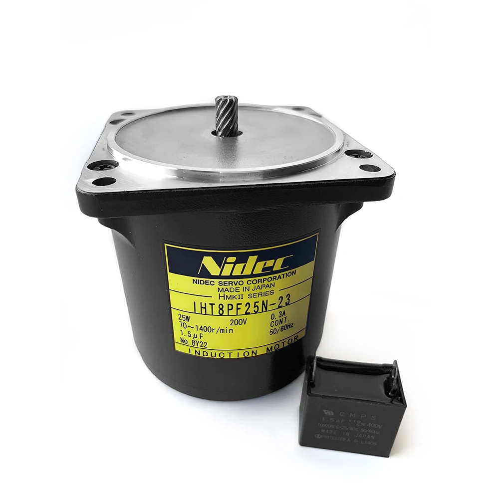 Efficient IHT8PF25N-23 Nidec Servo 200v 25w 50/60Hz Induction Motor Single-phase AC Power Supply