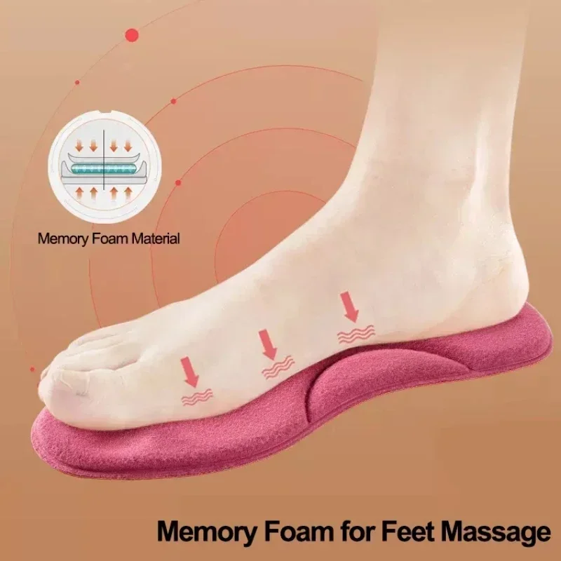 Soft Memory Foam Arch Suporte Palmilha para Homens e Mulheres, Palmilhas Esportivas Respiráveis, Absorção de Choque, Quente, Auto Aquecido Sapatos