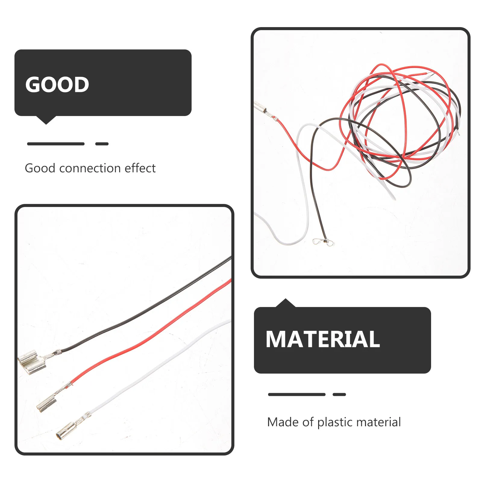 3Pcs Phonograph Lead Wires Plastic Insulation Easy Install for Record Player Stereo Cartridge Headshell Wires Phono Lead Wire