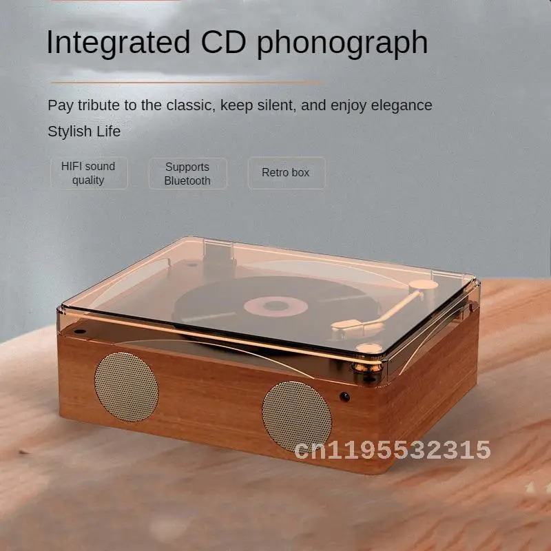 Portable retro CD player, HIFI sound quality Bluetooth portable player, birthday gift album CD player, Bluetooth speaker