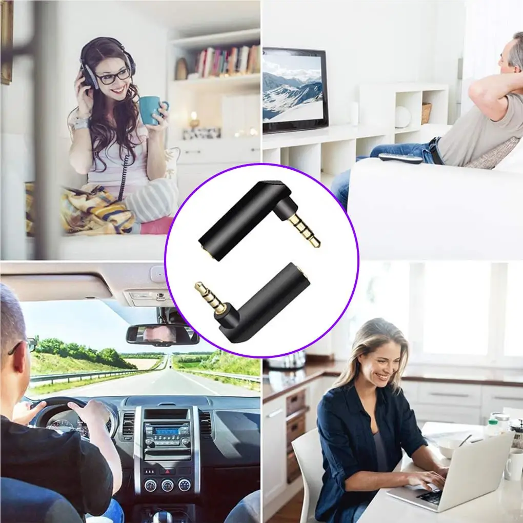 2 قطع 3 5 مللي متر الصوت محول سماعة محول الزاوية اليمنى صغيرة مطابقة جيدا المهنية الإلكترونية الإكسسوارات