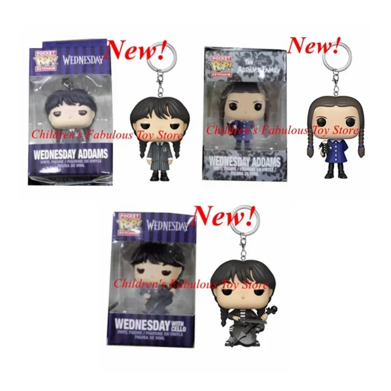 3 стиля, новейшие карманные брелки FUNKO Wednesday Addams Family Series, среда с брелком для виолончели, экшн-фигурка, игрушка