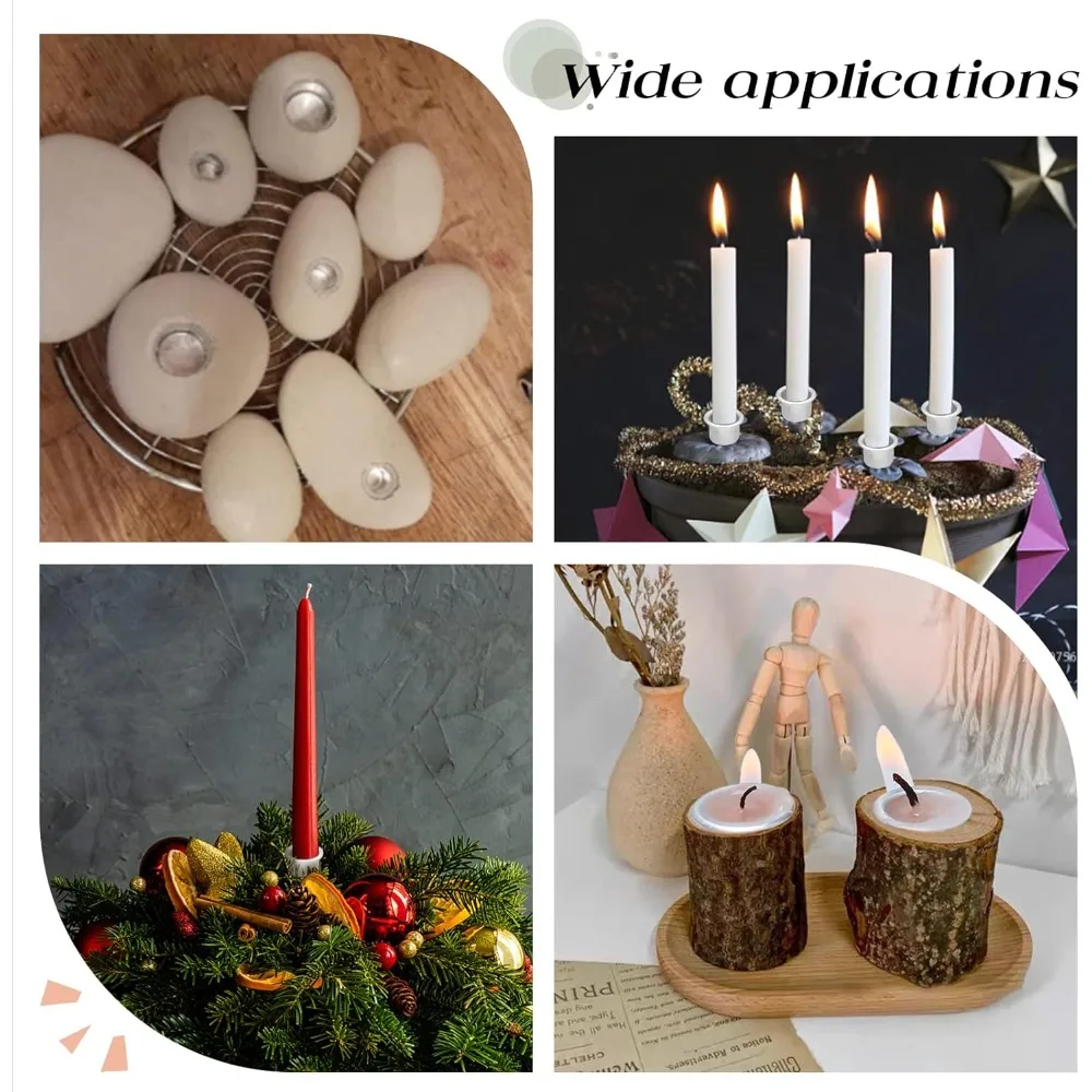 40 قطعة شمعة معدنية صغيرة إدراج حامل الشمعدان كوب 2 حجم الألومنيوم شمعة معدنية أكواب بالتنقيط حماة الماسك للشمع