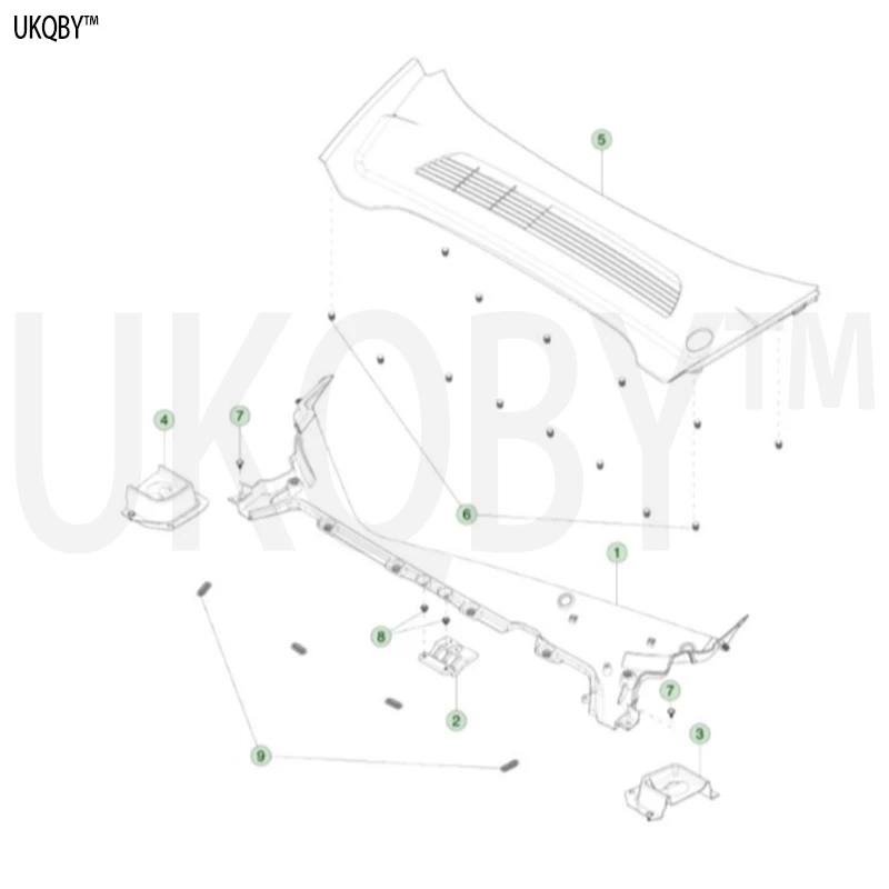 Suitable for MDY Te sl a car parts Model Y front hood wiper panel 1619812-00-A