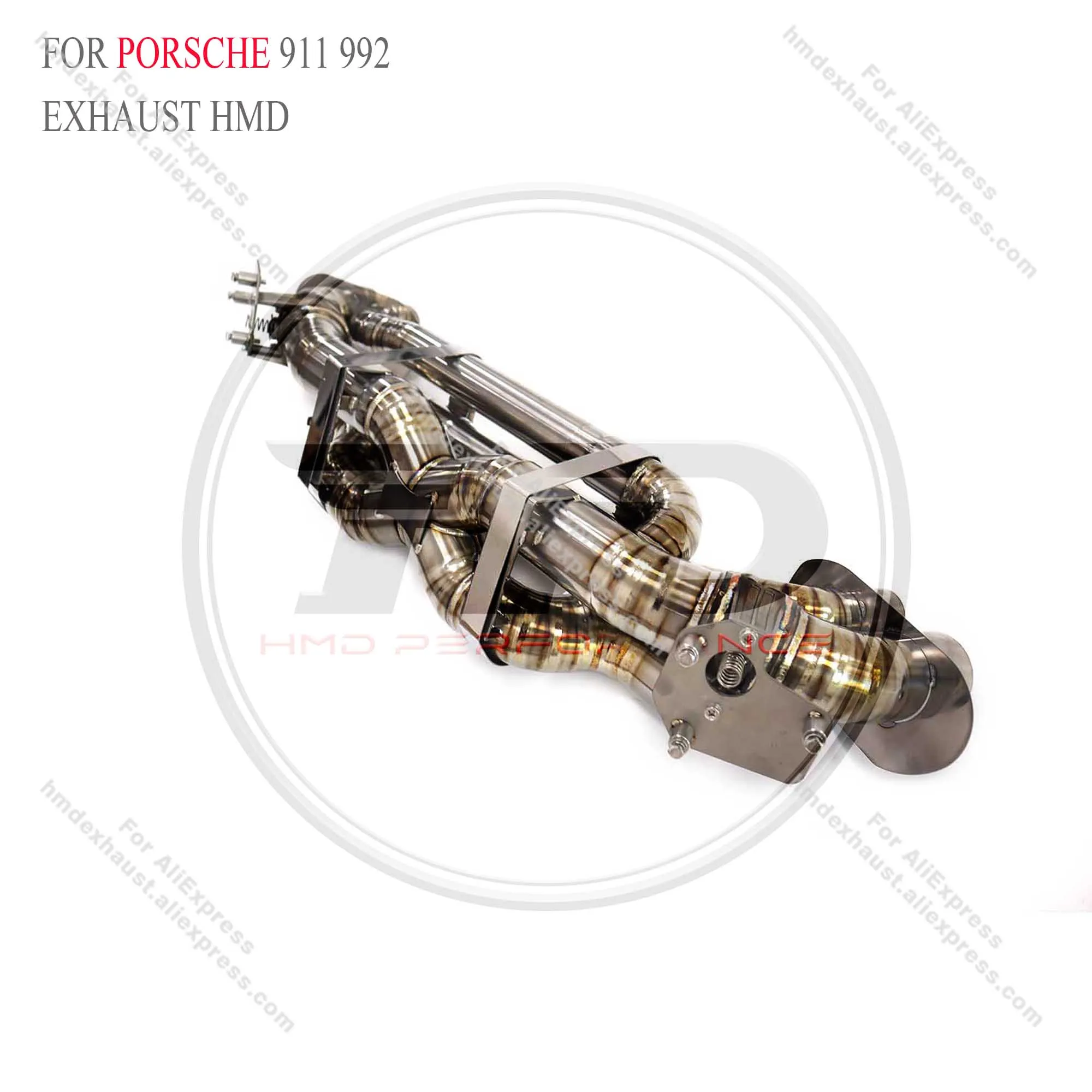 HMD Titanium Alloy Exhaust System Performance Catback For Porsche 911 992 with original valve