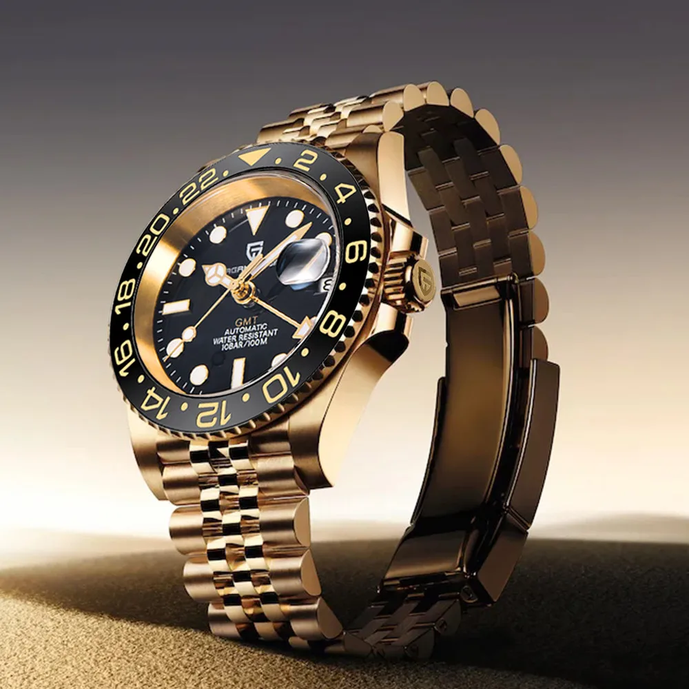 PAGANI DESIGN PD-1662 V5 Men Mechanical Ceramic Bezel Automatic 100m GMT Watch thumbnail 3