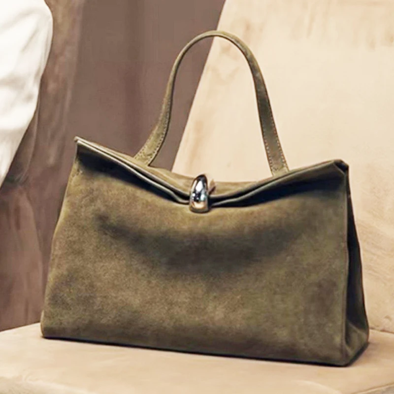 

Винтажные сумки-боксы Le Petit Valérie из искусственной замши для женщин, роскошные дизайнерские сумочки, новинка 2026 года, с металлическим кольцом, верхняя ручка, на плечо