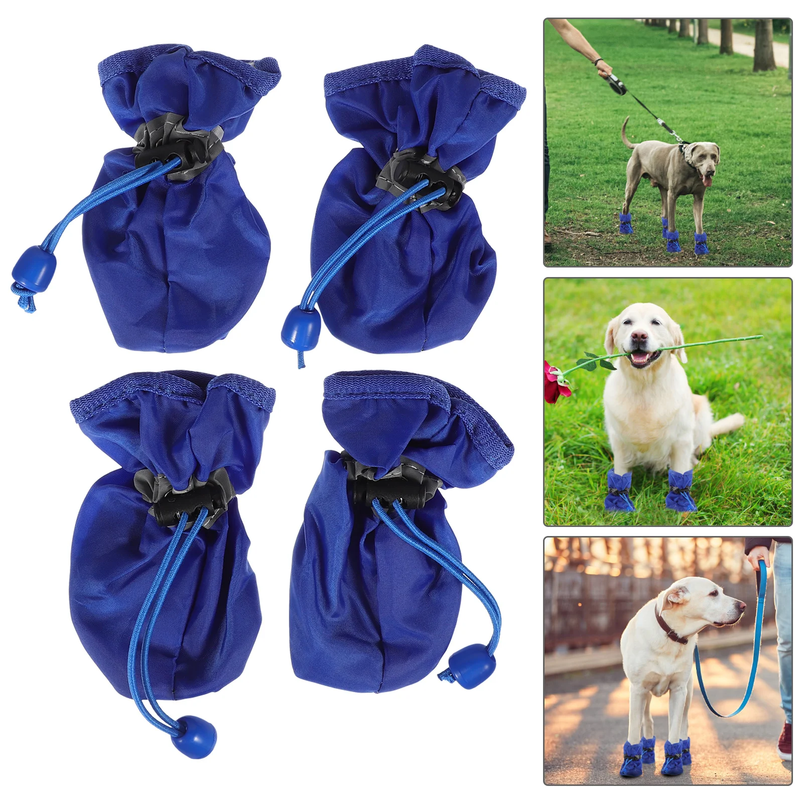 

4 Pcs Dog Waterproof Boots Rain for Xs Short Booties and Paw Protectors Dogs