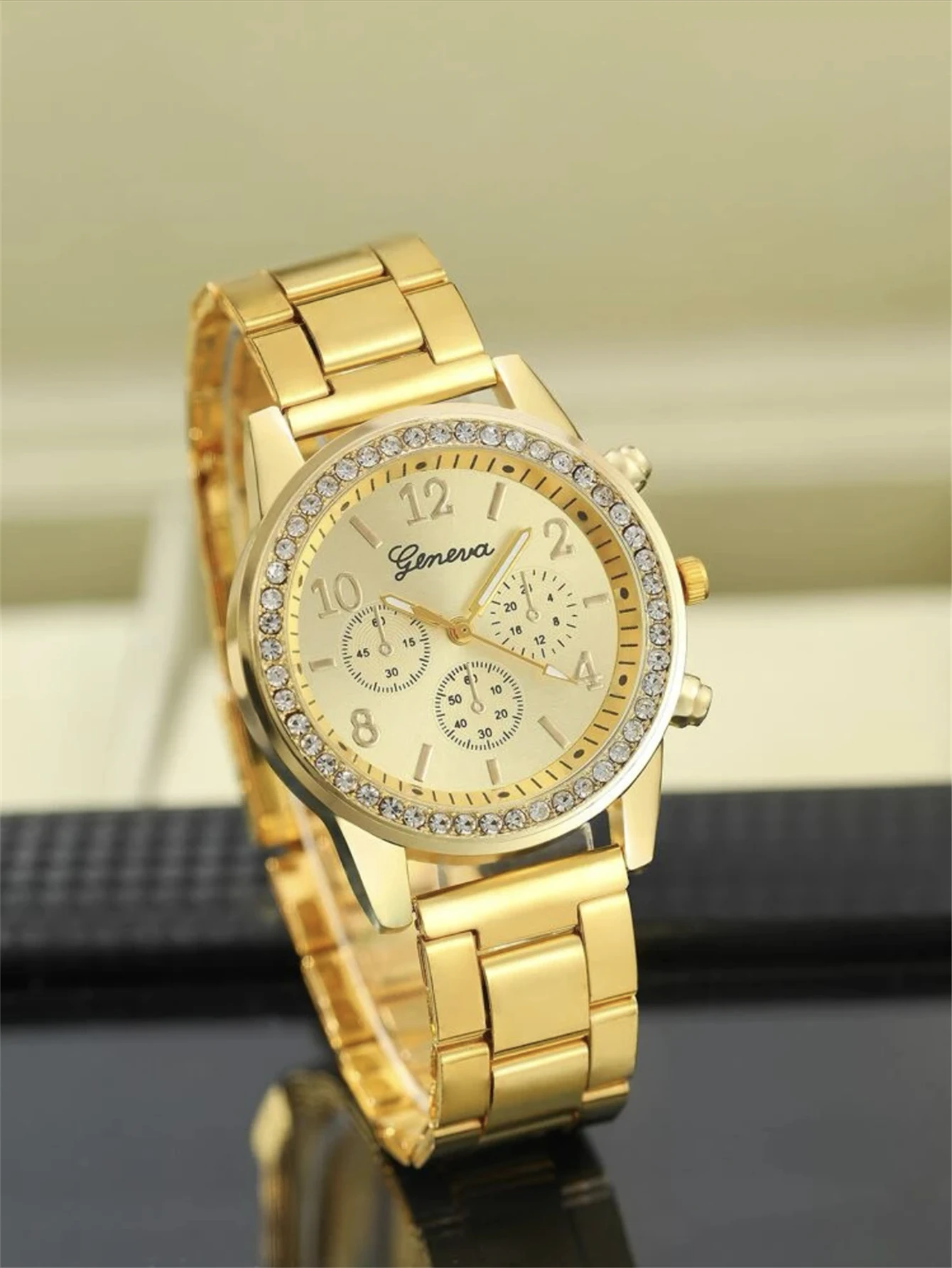 NEW 5pcs Luxury Fashion Women Watch Set Alloy Strap Ladies Quartz Wristwatch Rhinestone Alloy Bracelet For Ladies Gift