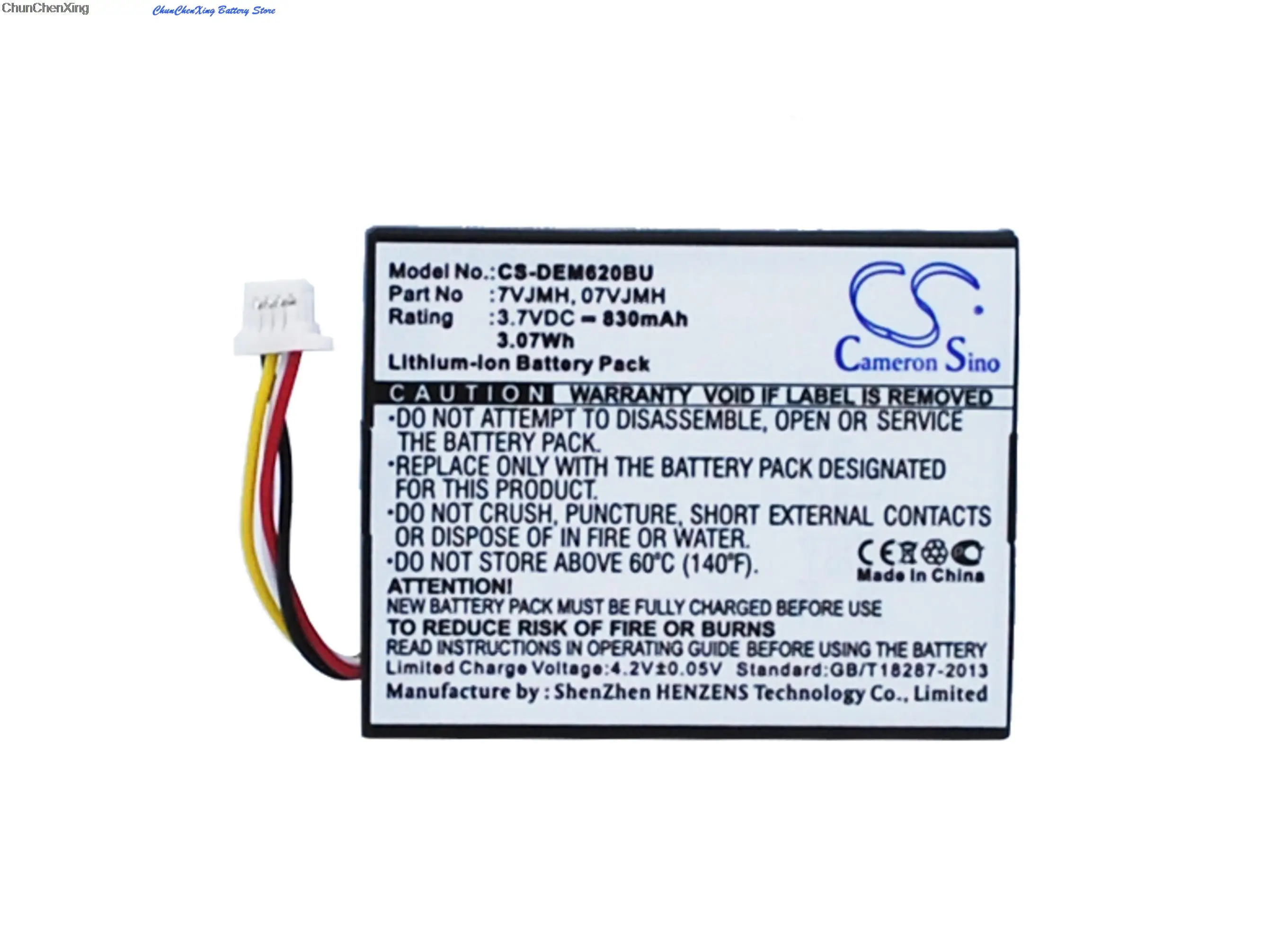 Cameron sino bateria de 830mah 7vjmh para dell, perc h710, h710p, h810, poweredge m620, r320, r420, r520, r620, r720, r820, t110 ii, t420