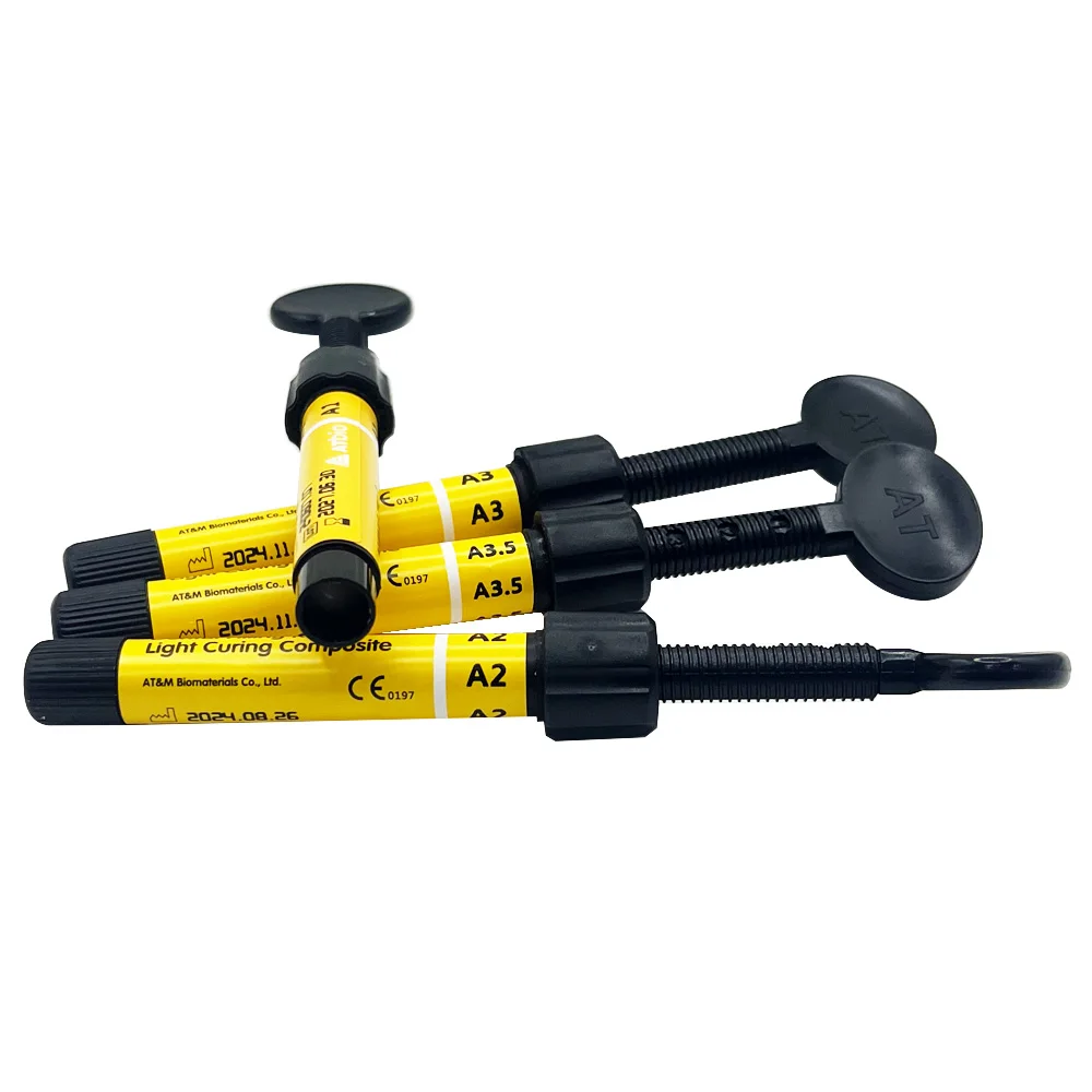 Dental Restoration Syringe Universal Color Shade Dentistry Enamel Material Aesthetics Composite Resin Compressive Strength