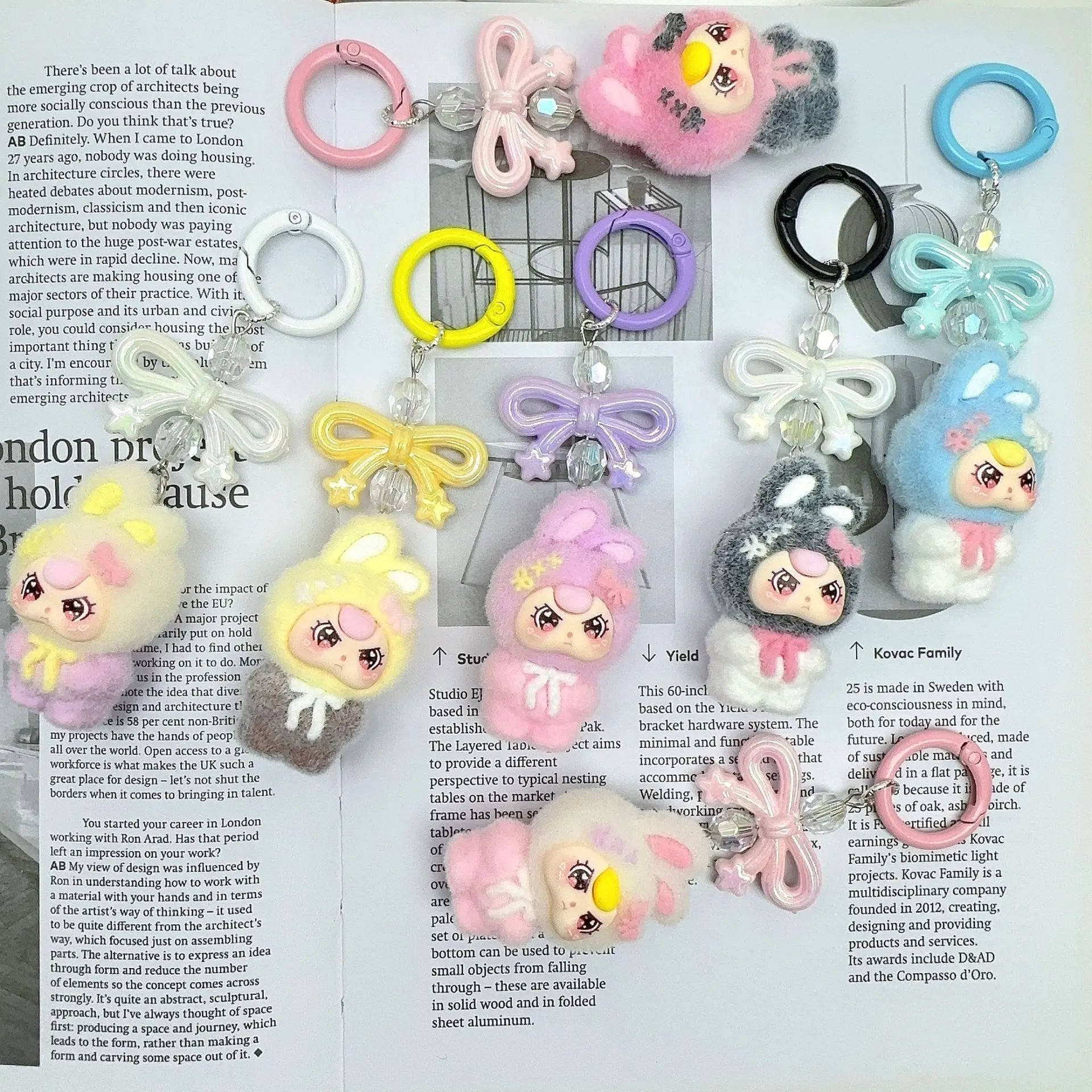 

Gradual transformation standing figure baby doll small gift bag pendant accessory car keychain