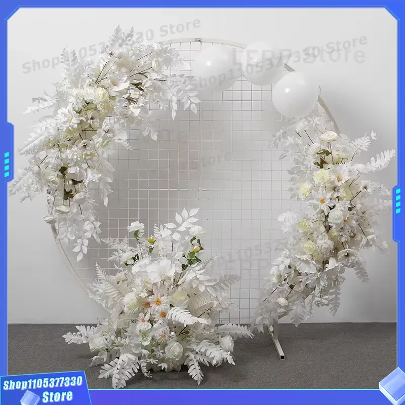33pcs Artificial Wedding Floral Arch Decoration Fake Flower Arrangement for Stage Runway Pavilion Window Display Event Decor