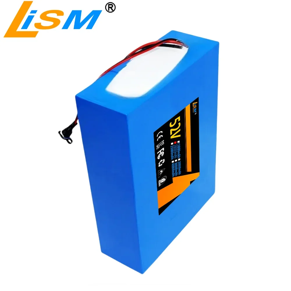 52V 28Ah 18650 14S8P Lithium Ion Battery Pack 1500W Power Tool Batteries Outdoor Backup Batteries +With58.8V charger