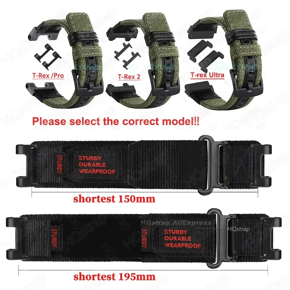 Nylon Loop Strap for Huami Amazfit T-rex 2 Ultra Watch Band for Amazfit T-rex Pro T Rex Tyrannosaurus Smartwatch Sport Bracelet