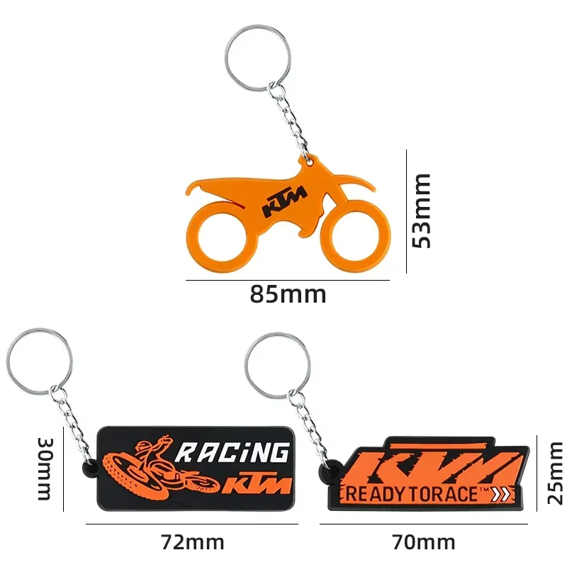 Motorcycle silicone rubber Keychain Buckle Keyring Buckle For KTM Duke RC 125 250 390 690 790 890 1050 Adventure