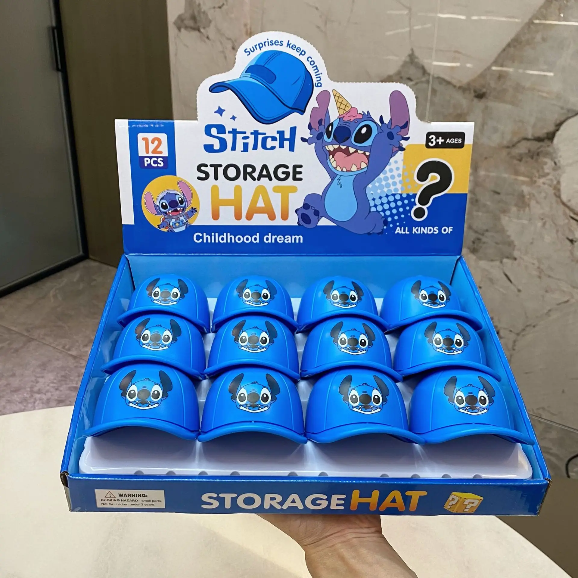 Caja ciega de goma de Stitch de Disney, llavero de edición oculta, gorro de almacenamiento misterioso, decoración de mochila, juguete para regalo