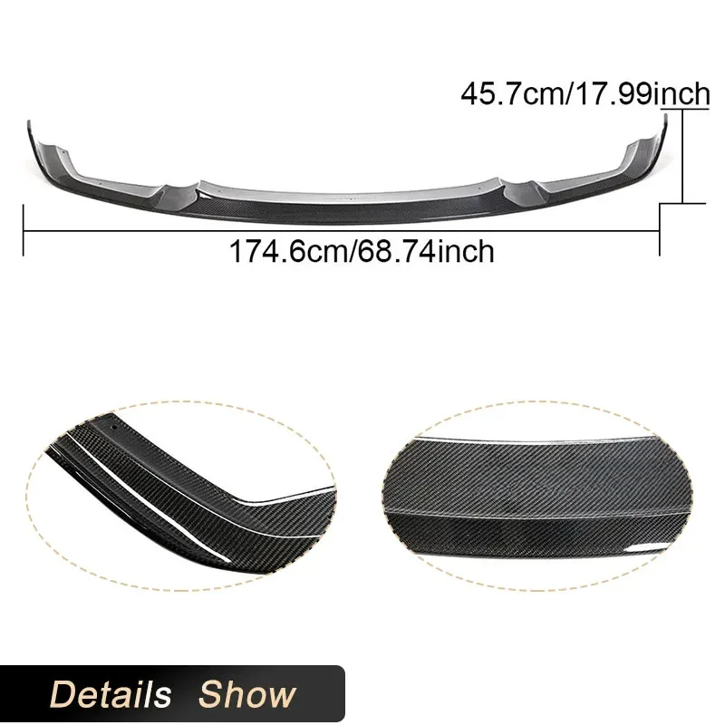 Auto Accessories Carbon Fiber Front Bumper Lip Spoiler Assembly For BMW F87 M2 2016‑2018 Chin Apron, Exclude M2C Competition Mod