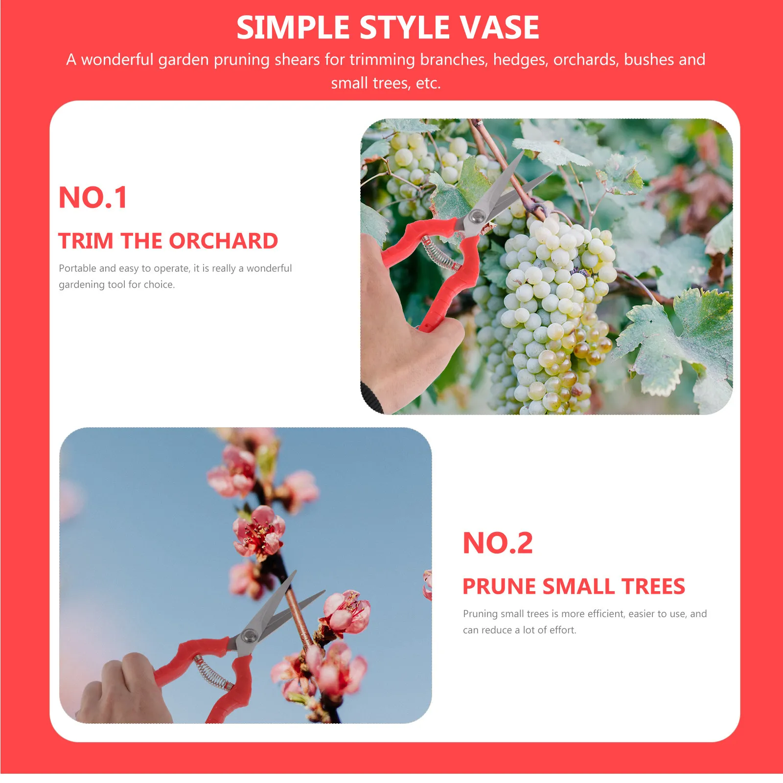 

Садовый инструмент для обрезки: ножницы для сбора фруктов из нержавеющей стали, многофункциональные ножницы для обрезки веток для садоводства, размер L