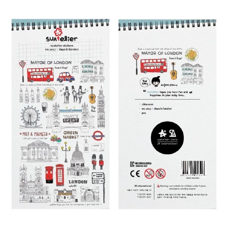 Kreative London Urlaub Aufkleber Tagebuch Aufkleber Scrapbook Dekoration PVC Briefpapier Aufkleber