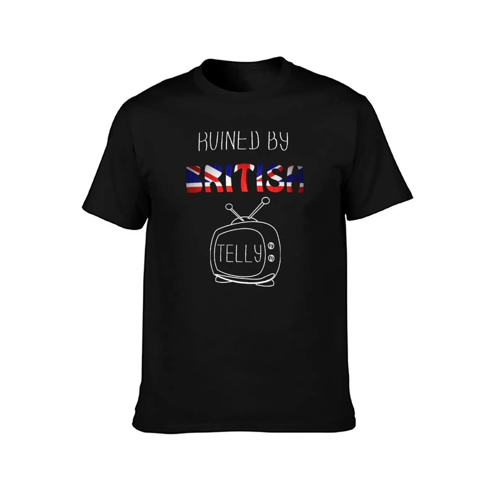 Ruined By British Telly T-Shirt t shirt man cotton T-Shirt