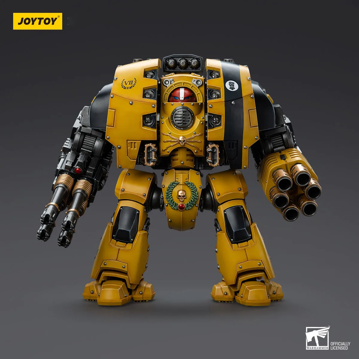 in Stock JOYTOY 1/18 lmperial Fists Leviathan Dreadnought with Cyclonic Melta Lance and Storm Cannon Mecha Anime Model Toy Gift