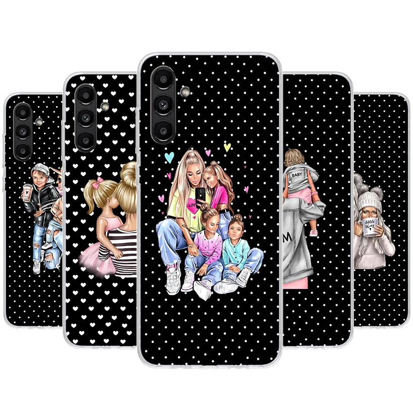 Fashion Family Mother Mom Baby Phone Case For Samsung Galaxy A56 A55 A54 A53 A16 A15 A14 A13 A36 A35 A34 A33 A26 A25 A24 A23 A05