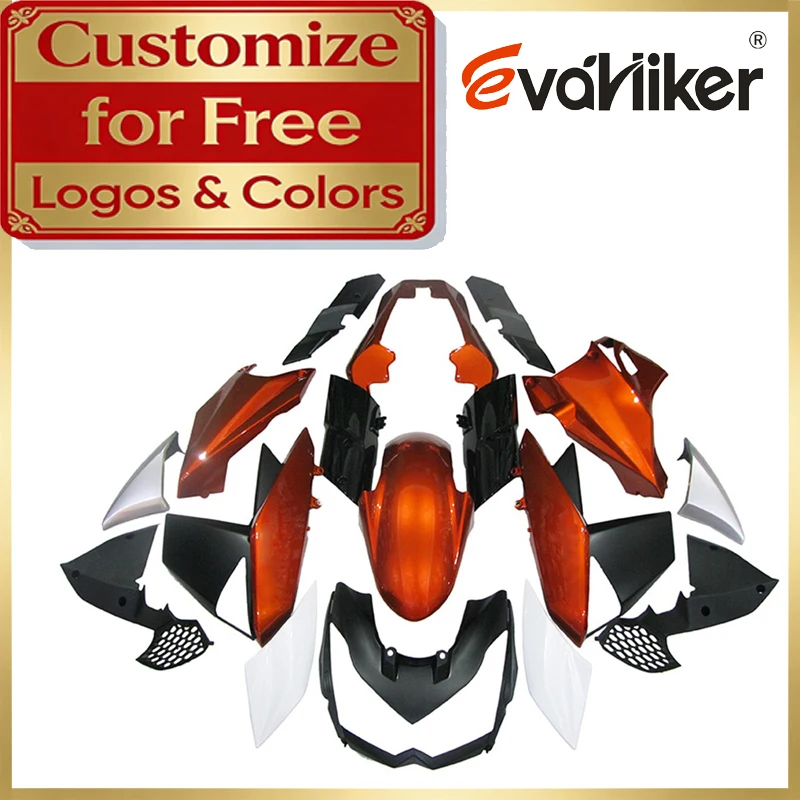 ABS Motorcycle Fairing Kit Body Kit For Kawasaki Z1000 2009 2010 2011 2012 2013 orange silver Plastic Injection Mold