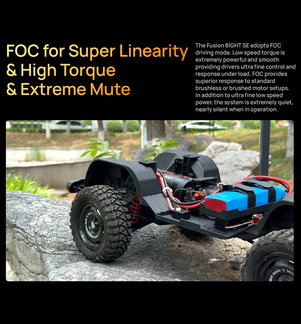 Hobbywing QuicRun Fusion 8IGHT SE 1800KV 2-in-1 Sensored ESC Motor For 1/8 RC Rock Crawler Car