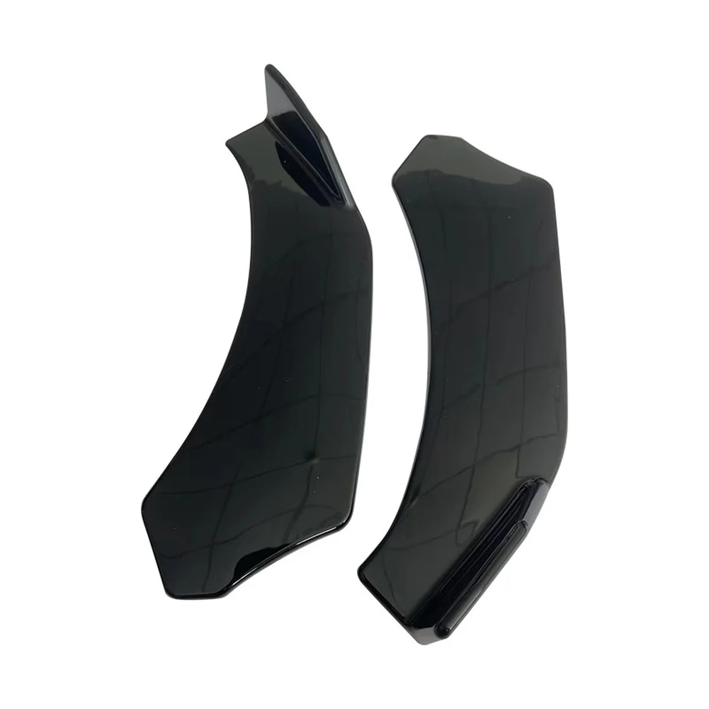 5 Position Adjustable Front Lip - ABS Spoiler for Vehicle Front End - Carbon Fiber Style - Bright Black Finish
