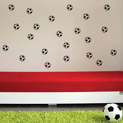 20PCS/Set Personalized Football Soccer Ball Wall Sticker Sports Boys Self Adhesive Sticker For Kids Rooms Nursery Decoration
