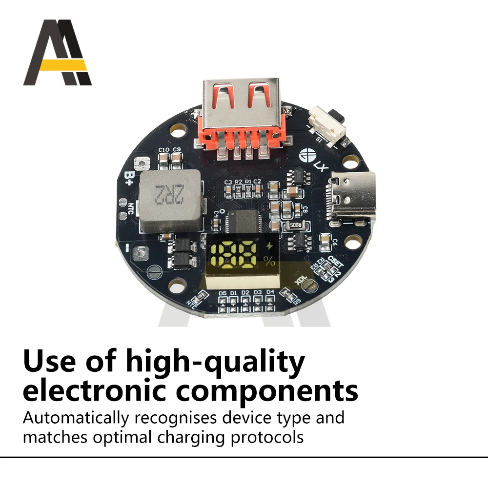 22,5 W batterie externe bidirectionnelle charge rapide Module d'alimentation Mobile carte PD/QC charge rapide