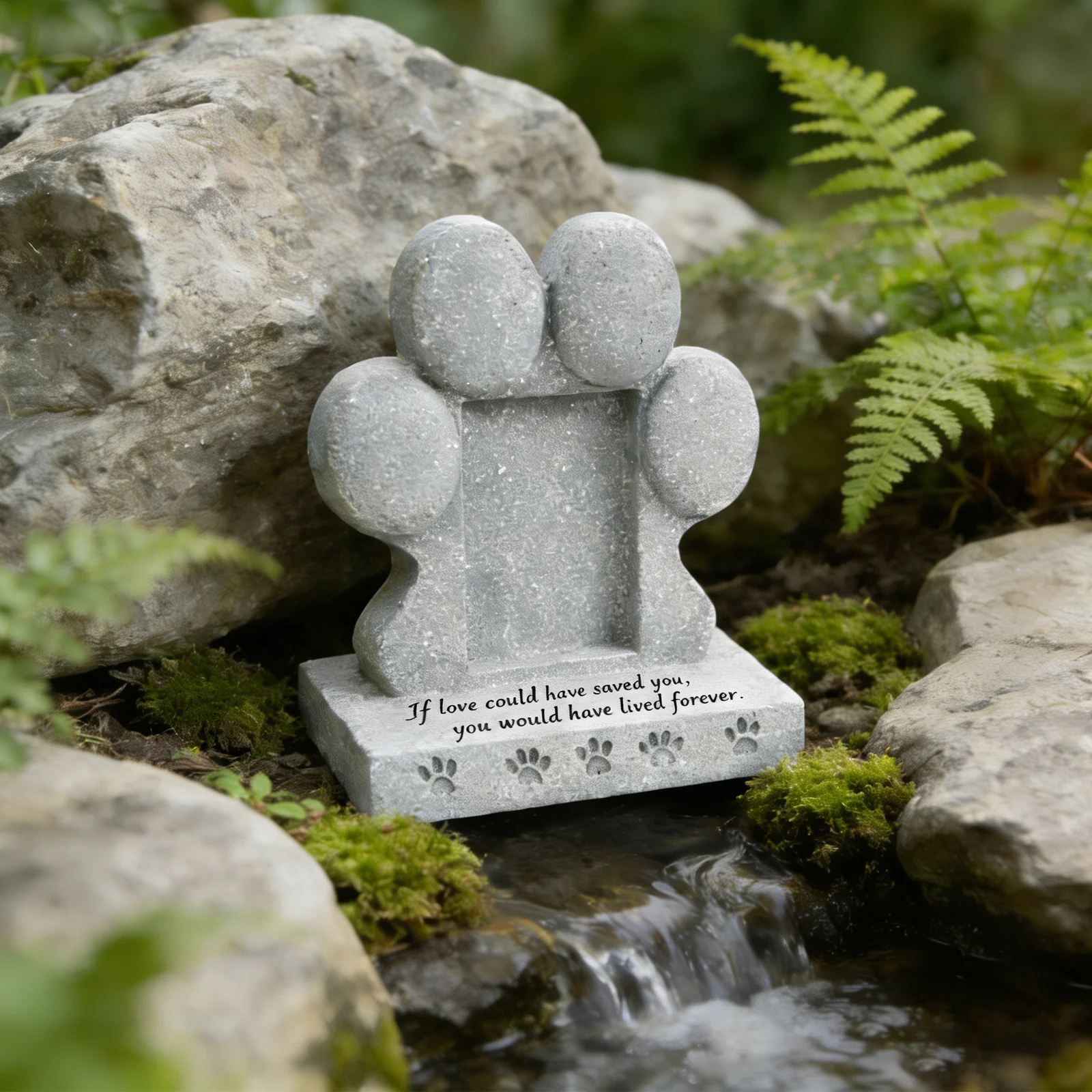 Pet Memorial Stone Weatherproof Tombstone Dog Cat Burial Garden Grave Marker Memorial Pet Memorials for Dogs Outdoor