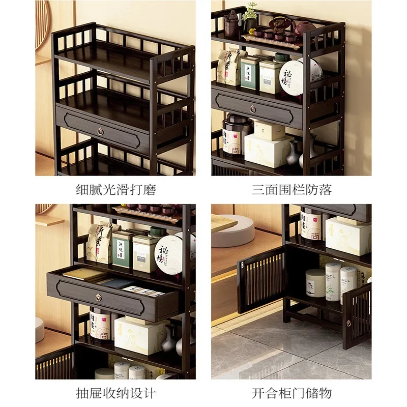 New Chinese solid wood Bogu frame ornament tea rack rack10