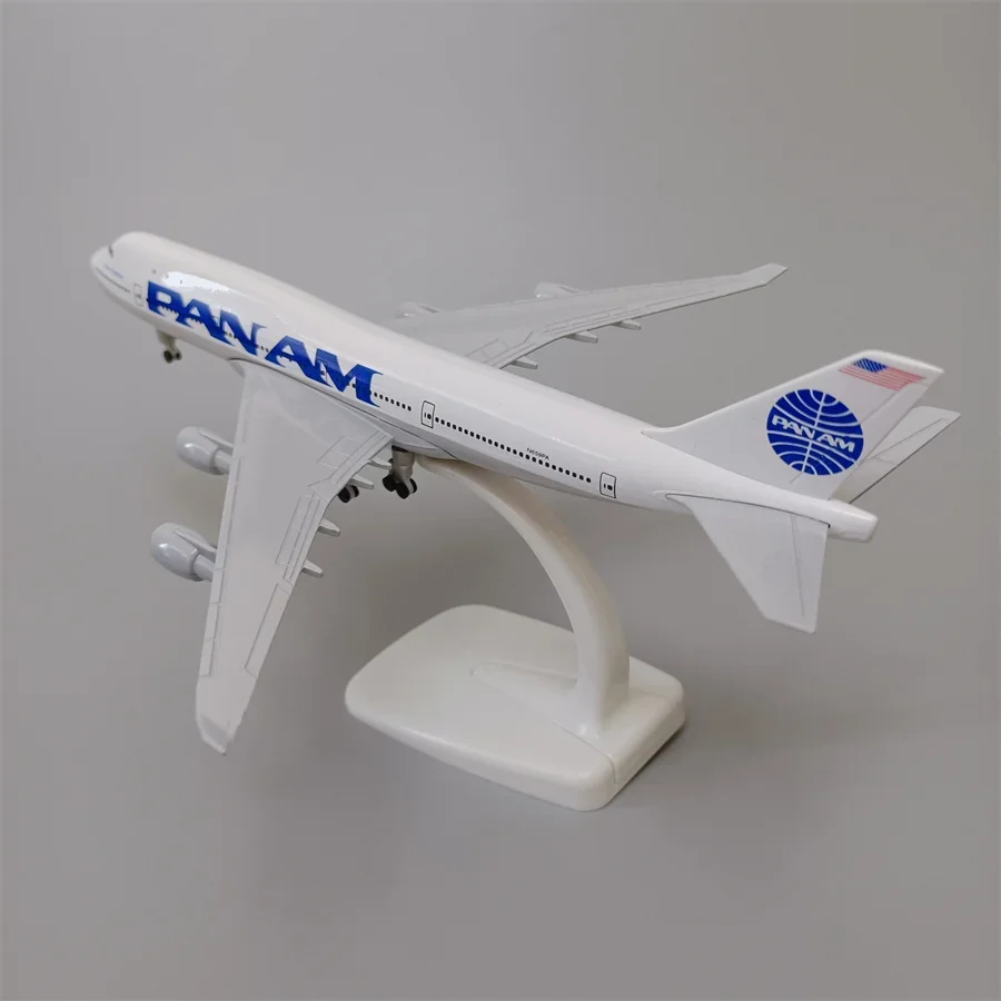 

NEW 20cm Alloy Metal USA Air Pan American World Airways PAN AM Boeing 747 B747 Diecast Airplane Model Plane Aircraft w Wheels