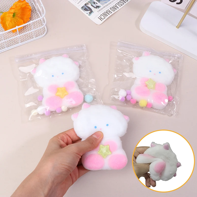 1PC Kawaii ręcznie robione miękkie pluszowe Goodnight Lamb wyciskanie szczypanie zabawki uciekają się jagnięcina dorosłe dzieci prezent urodzinowy zabawka