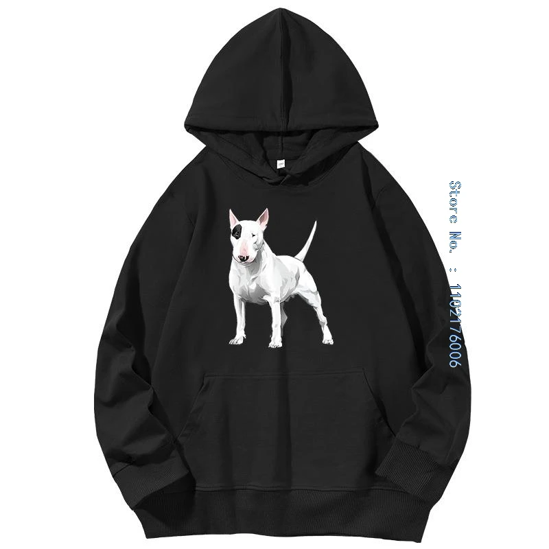 English Bull Terrier Design By Ameiva Apparel Unisex Graphic Hooded Sweatshirts Spring Autumn Cotton Hooded Shirt Men's Clothing