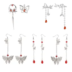 1Pair Anime Tian Guan Ci Fu Earring Heaven Official’s Blessing Hua Cheng Xie Lian Women Irregular Ear Stud Pendant Jewelry Gifts