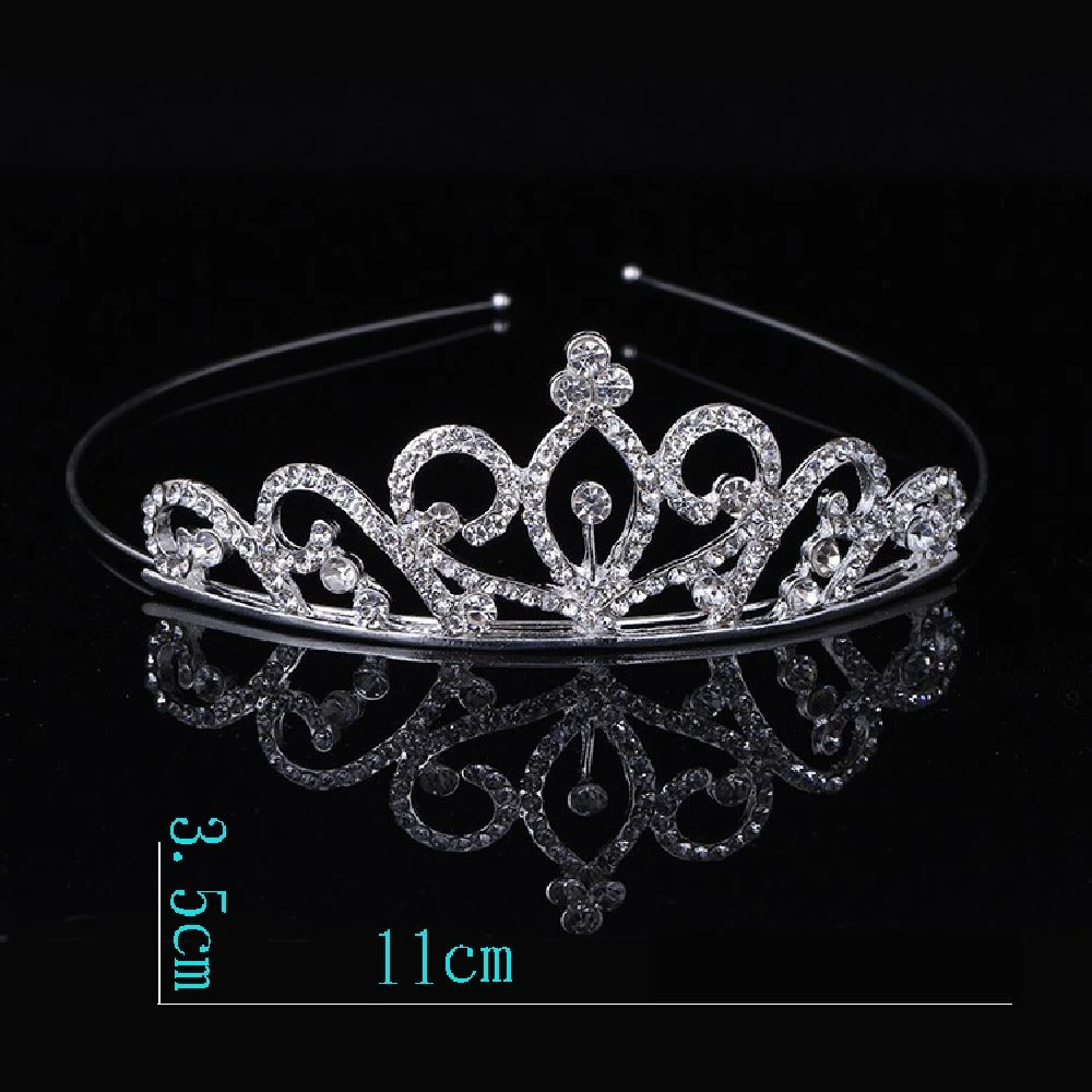 Luxury Headpieces Headdress Girls Princess Wedding Party Children Tiaras Head Jewelry Kids Hairbands Rhinestone Crystal Crown