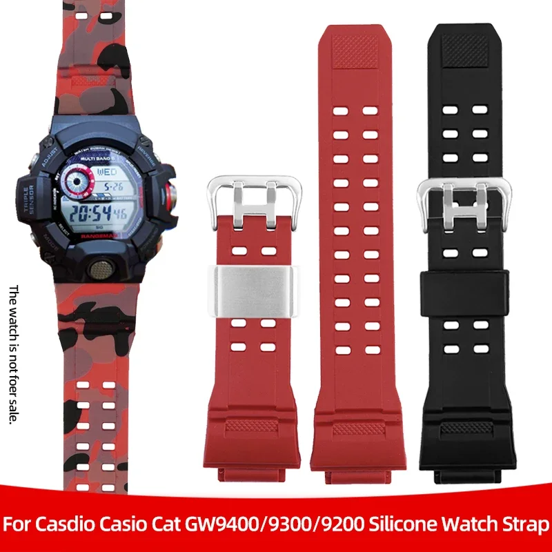 Silicone Rubber Watch Band For Casio G Shock GW9400 GW 9300 G-9200 Camouflage Color Strap Waterproof Men's Bracelet Accessories